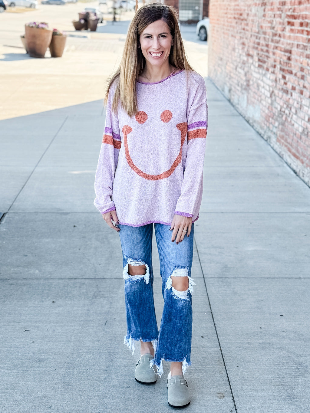 Smiley Face Knitted Sweater