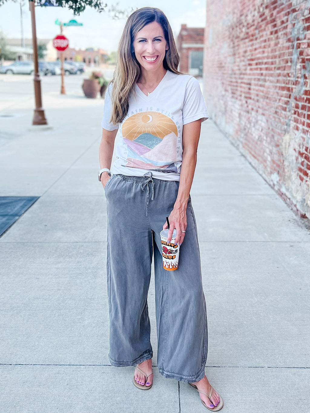 Take Over Wide Leg Cropped Pant