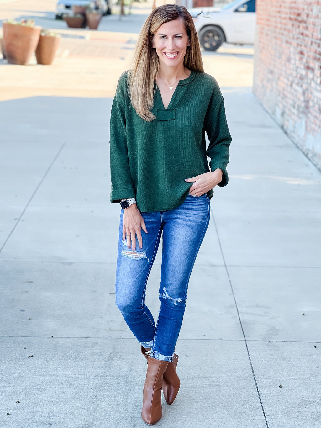 Front Row Sweater |Olive