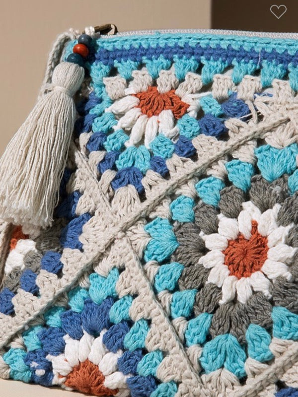 Handmade Crochet Tile Pouch